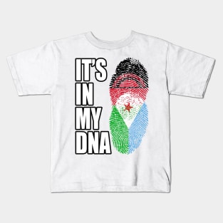 Malawian And Djiboutian Mix Heritage DNA Flag Kids T-Shirt